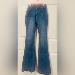 Y2K High Rise Flare Jeans in Light wash